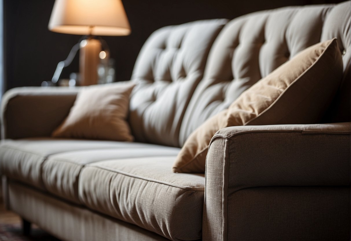 A sofa with chaise being cleaned and maintained, showing the benefits of its design and comfort
