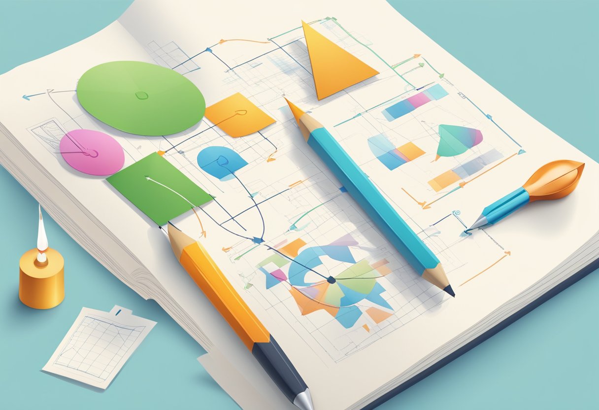 Idea Speedmapping: Rapidly Exploring Solution Territories Through Collaborative Workshops Speedmapping LearningMole A blank page with arrows and diagrams connecting various ideas, representing the process of turning ideas into actionable plans through rapid exploration