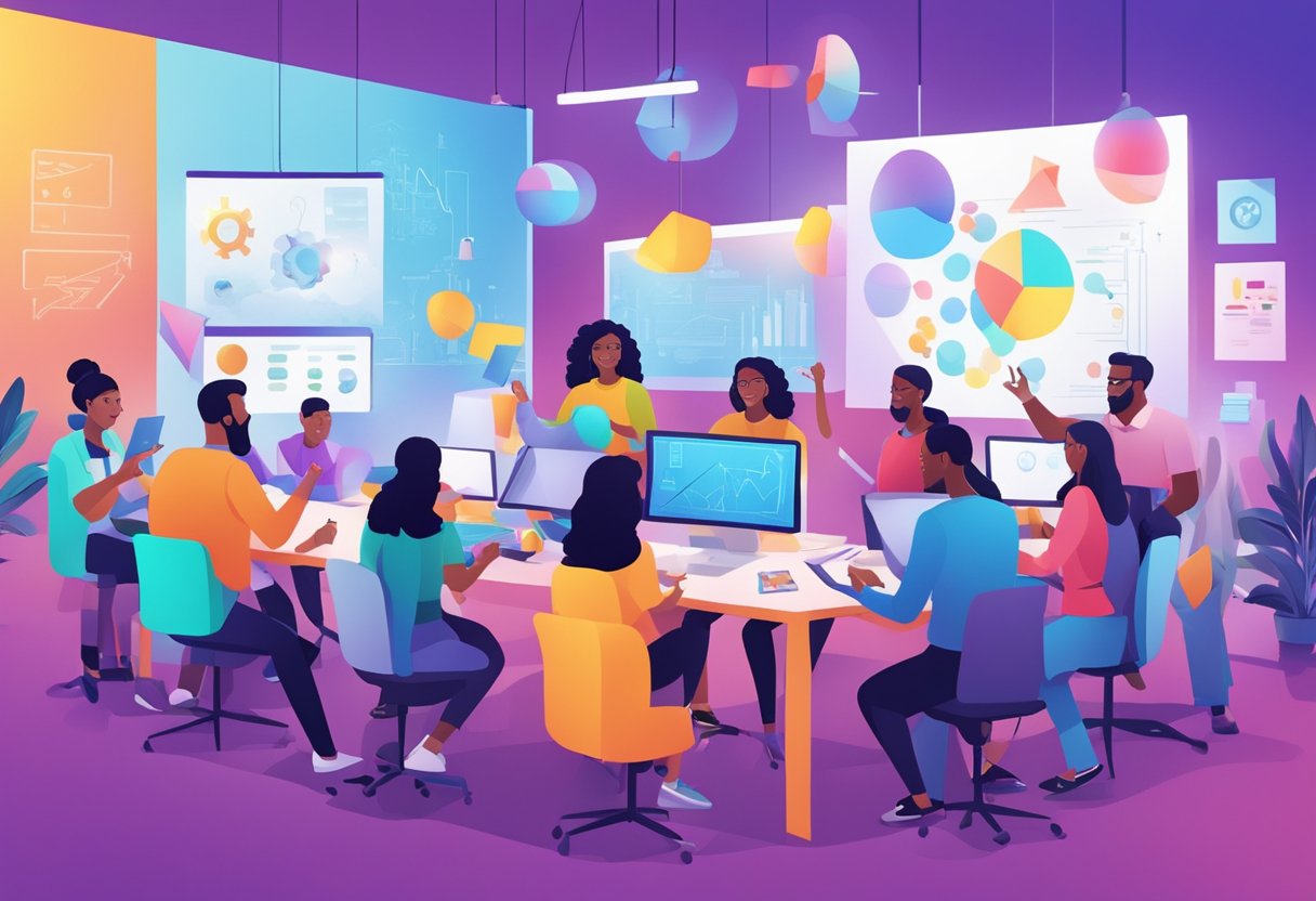 The Creativity Lab: A Practical Guide to Diverse Problem-Solving Methods Creativity, Problem Solving, creative LearningMole A group of diverse individuals collaborate, brainstorm, and experiment with various problem-solving techniques in a vibrant and dynamic Creativity Lab setting