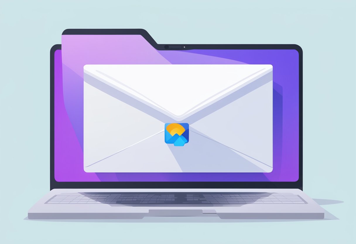 A computer screen displaying an open Outlook email with a video player embedded in the body of the email. The cursor hovers over the play button