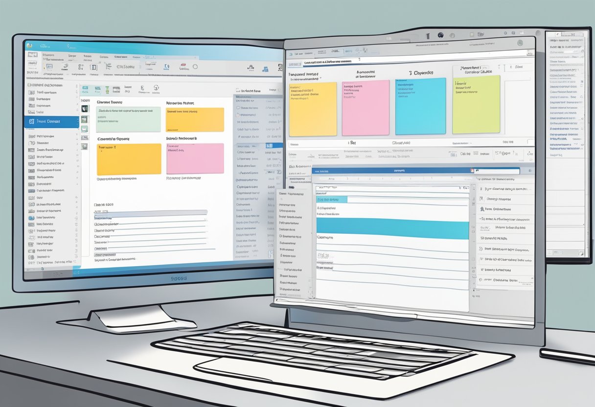 A computer screen displaying the Outlook interface with an email open and the recipient list highlighted, ready to be copied