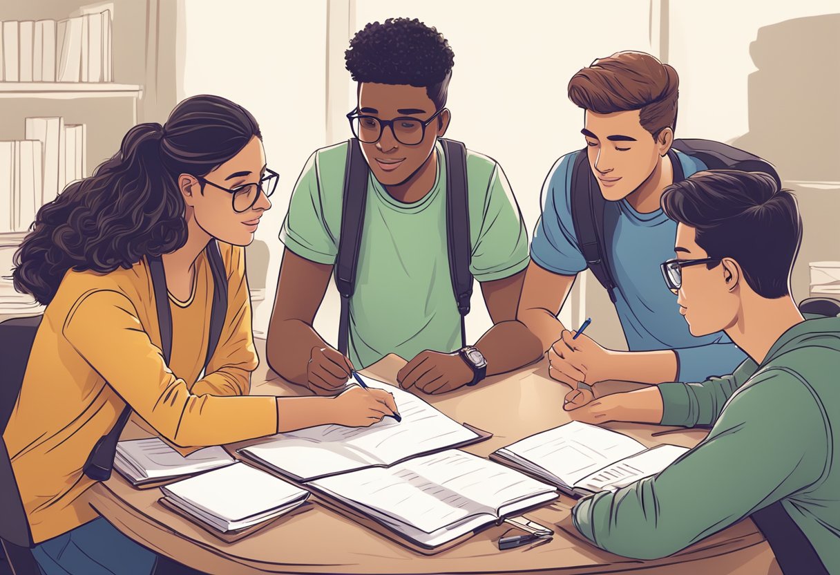 The Benefits of Study Buddies and Groups: Enhancing Learning Together Study buddies, Study group LearningMole A group of students gather around a table, working together on homework and studying. They are engaged in lively discussion and collaboration