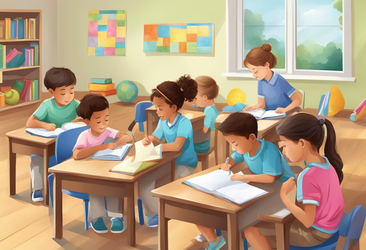 Incorporating Movement and Physical Activity into Homework Time: Fun Strategies for Active Learning Physical Activity LearningMole Children engaged in various physical activities while completing homework in different educational settings