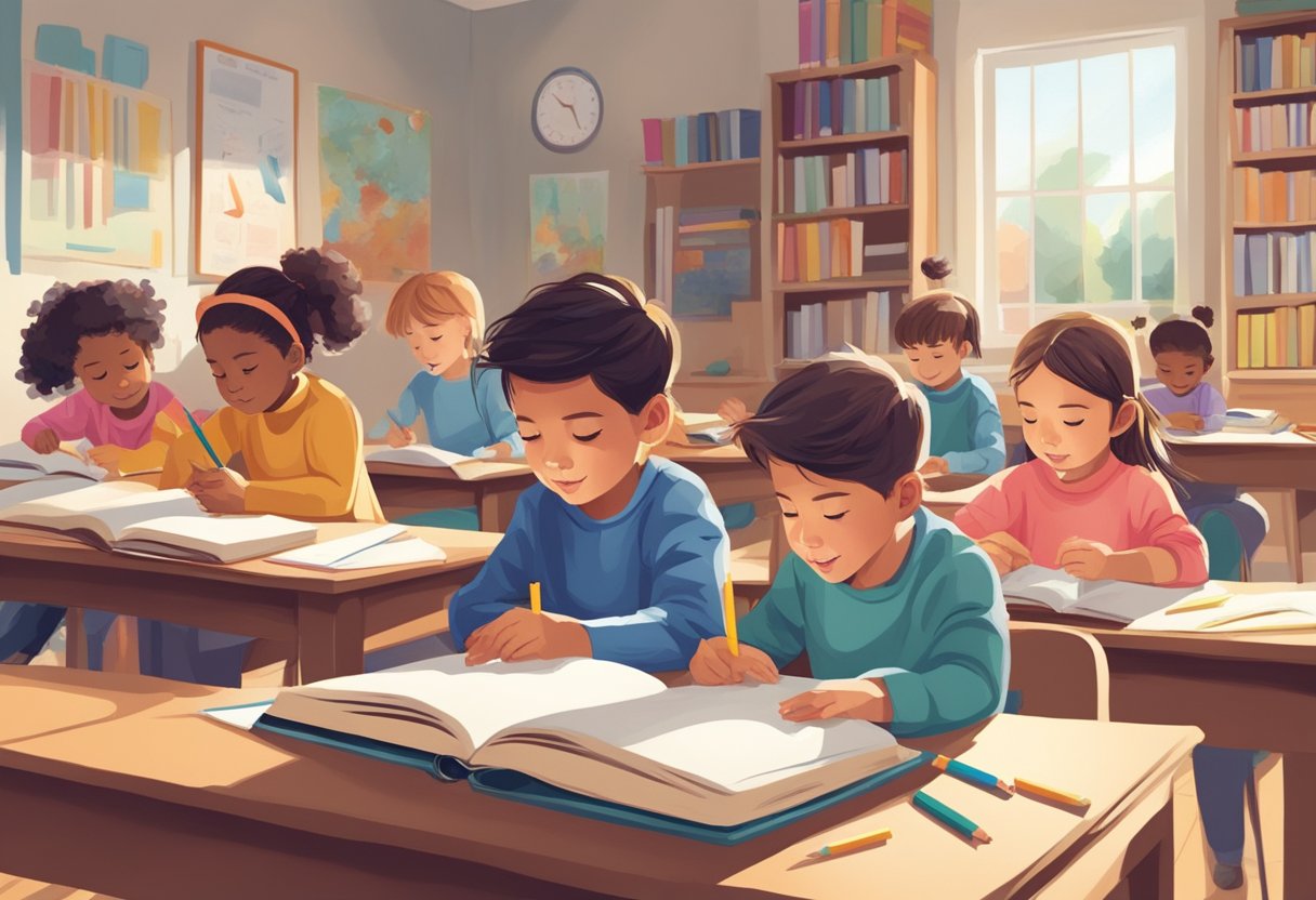 Incorporating Movement and Physical Activity into Homework Time: Fun Strategies for Active Learning Physical Activity LearningMole Children engaged in physical activities while studying, with books and pencils scattered around the room