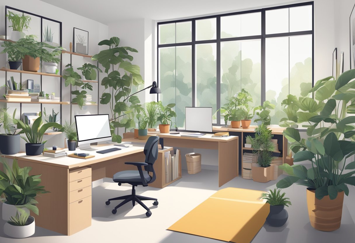 The Importance of Materials and Workspaces Organisation for Enhanced Productivity organisation, workspace LearningMole A tidy, organized workspace with labeled materials and ergonomic furniture. Plants and natural light create a welcoming, productive environment