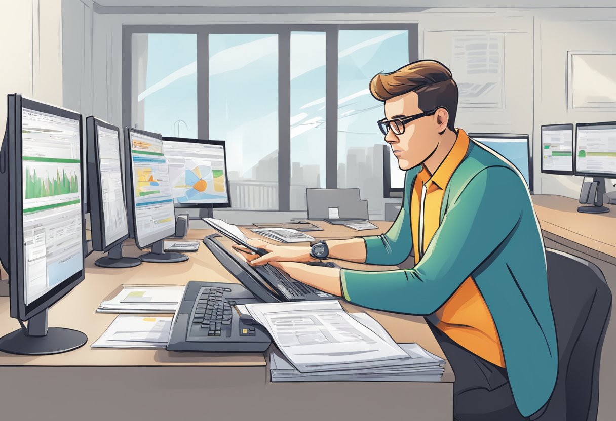 An individual navigating Outlook settings, frustrated by quick print not functioning