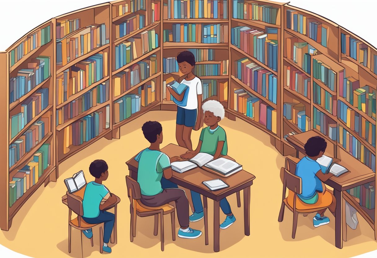 The Importance of Modeling Lifelong Learning Attitudes in Nurturing Continuous Growth Lifelong Learning LearningMole A library with diverse books and resources, surrounded by people of different ages and backgrounds engaged in learning and discovery