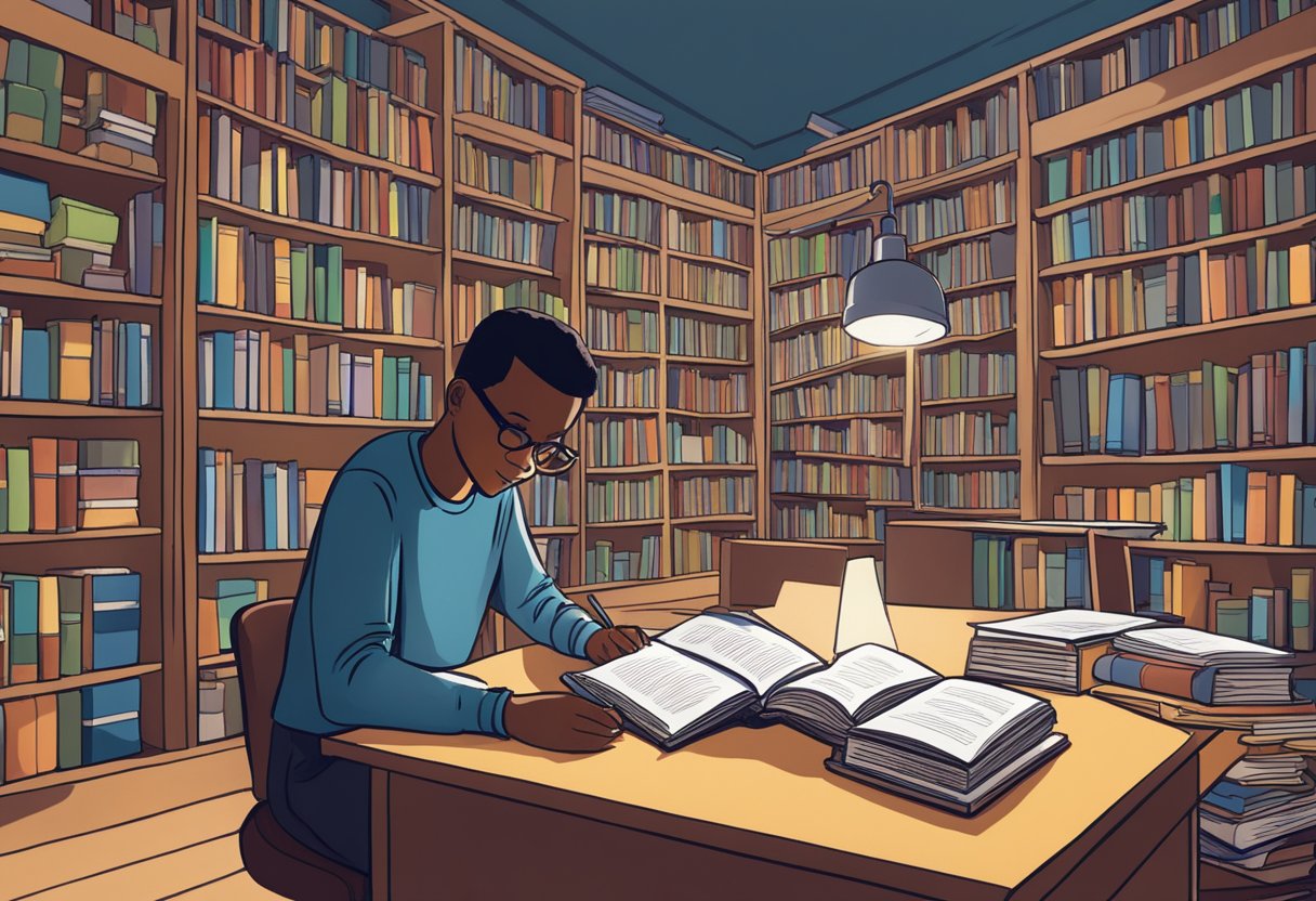 The Importance of Modeling Lifelong Learning Attitudes in Nurturing Continuous Growth Lifelong Learning LearningMole A library filled with diverse books and resources, with a spotlight on a sign that reads "Lifelong Learning." A person sits at a desk, engrossed in reading and surrounded by notes and study materials