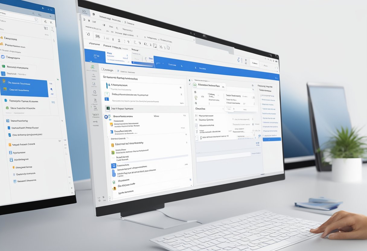 The Outlook interface is shown with the to-do bar moved to the bottom of the screen. The layout is clean and organized, with easy access to tasks and appointments