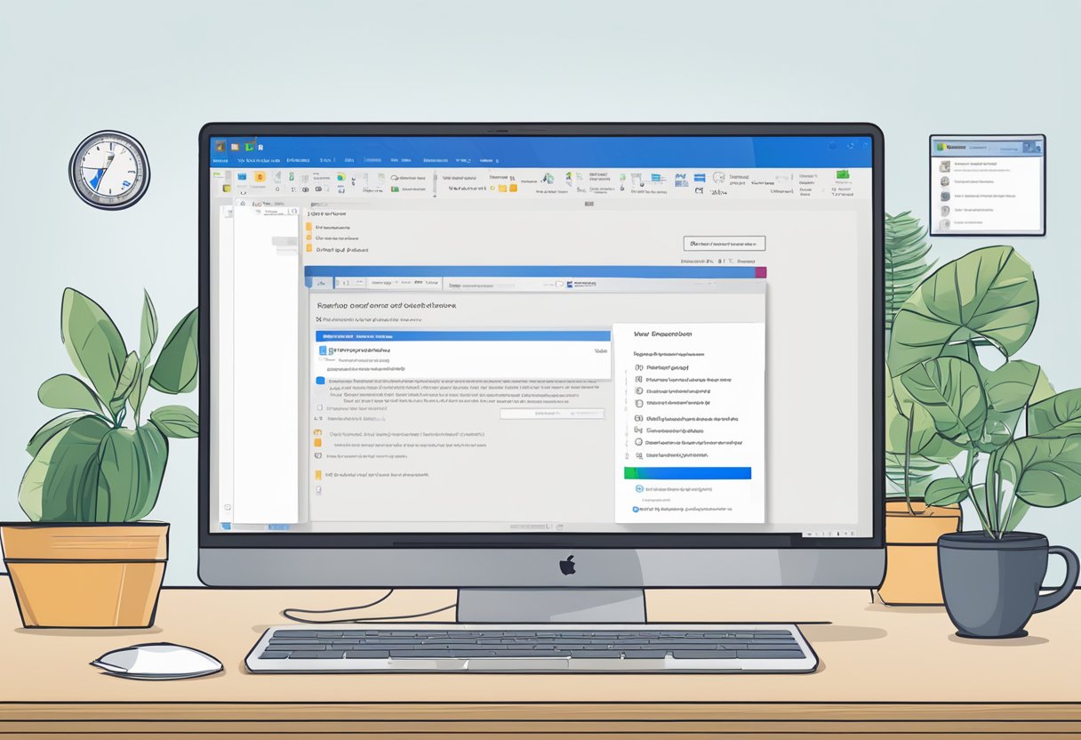 A computer screen displaying the setup process for Microsoft Outlook on a Mac, with a prompt to remove the verification process