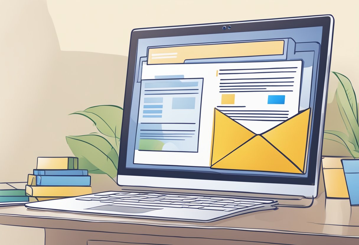 A computer screen with an open Outlook email inbox, showing the steps to remove oneself from a group email
