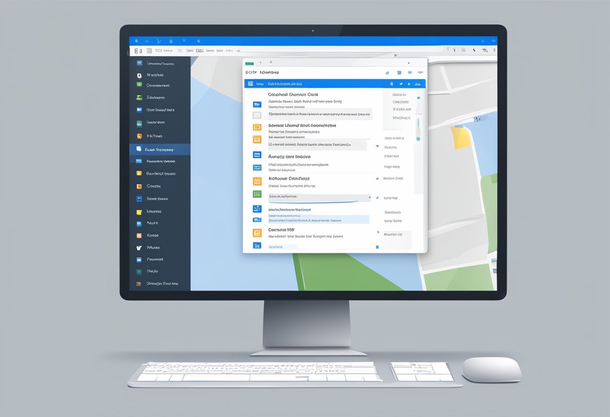 A computer screen with the Outlook email interface open, showing the scheduled emails section highlighted and visible on the screen