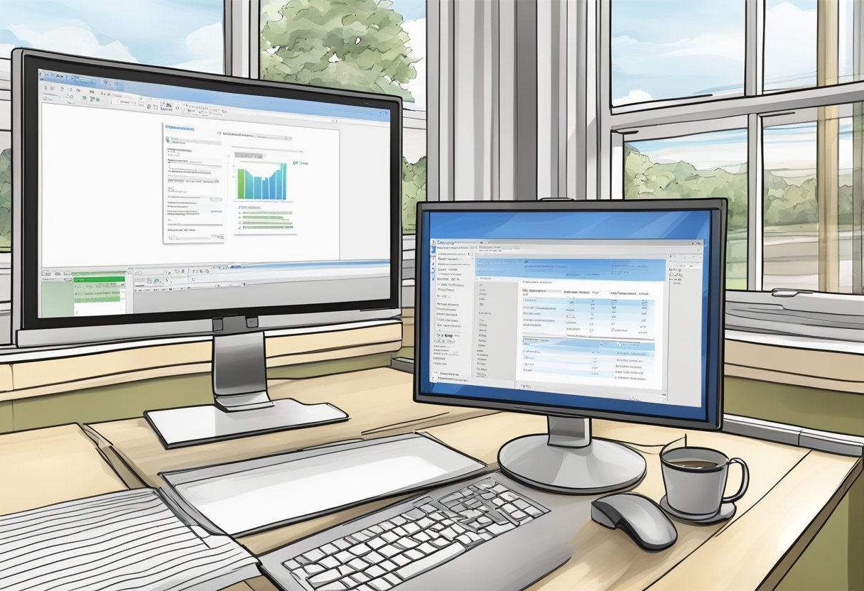 The Outlook window is open on a computer screen. The File tab is located at the top left corner of the window