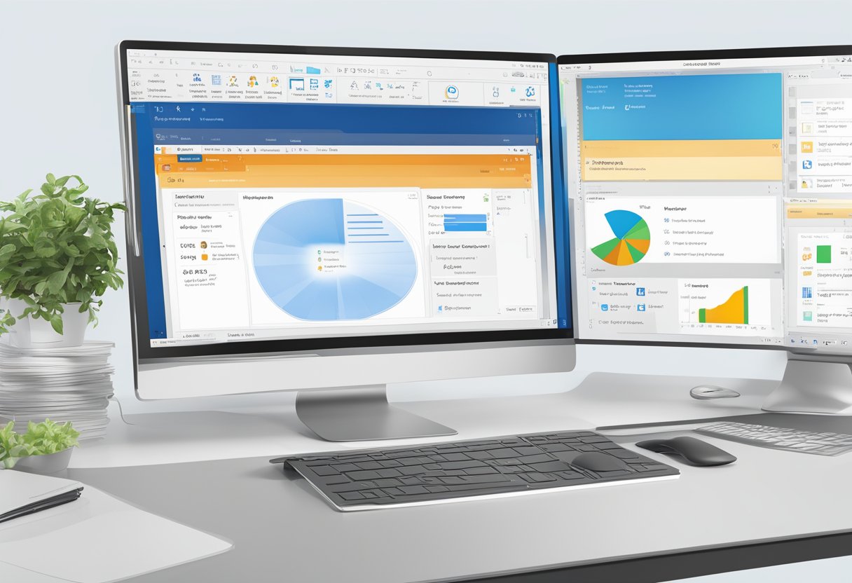 The Outlook interface with the navigation bar moved to the bottom for easy access. The toolbar is organized and user-friendly