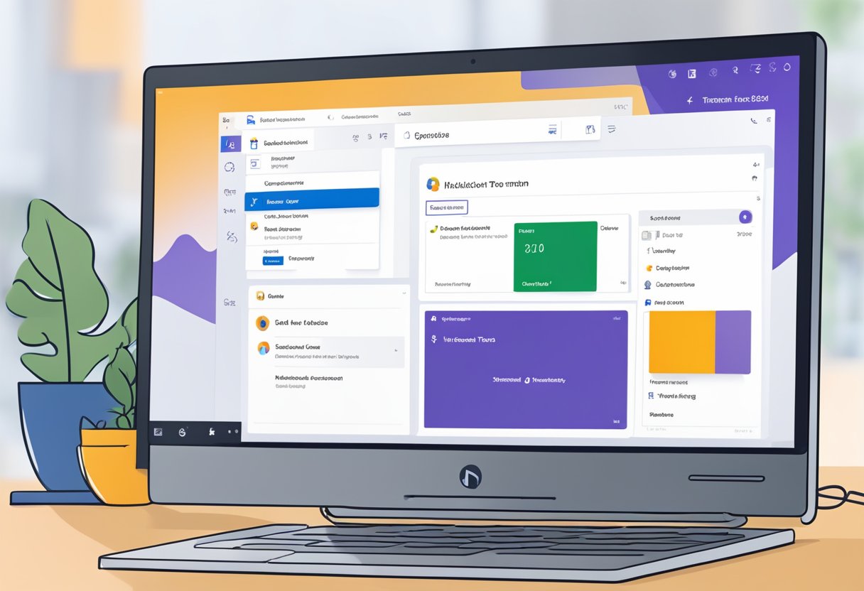 A computer screen displaying Microsoft Teams and Outlook settings. Teams notifications are being disabled within Outlook