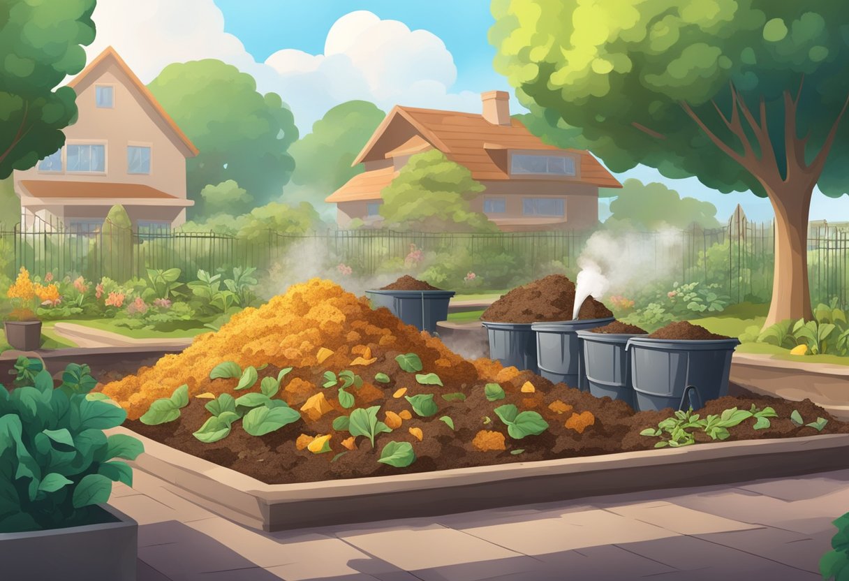 The Science Behind Composting: Cultivating Knowledge in the School Garden Composting LearningMole A heap of organic waste decomposes in a school garden, releasing steam and emitting a earthy scent. Microorganisms break down the material, creating rich compost for the garden