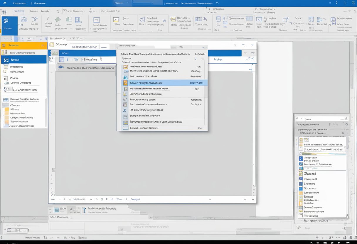 A computer screen showing the "Email Templates" section in Outlook. A highlighted template with a "delete" option visible