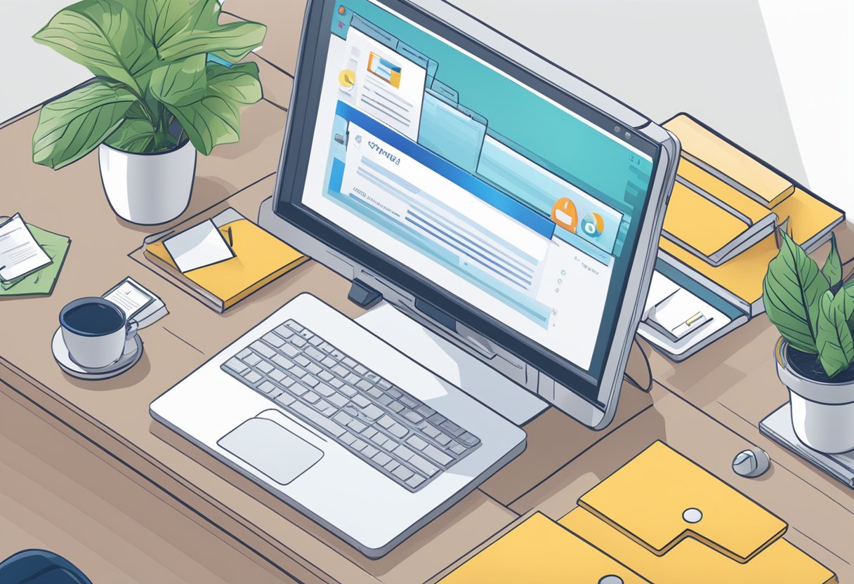 A computer screen with an open Outlook email signature settings page. A cursor hovers over the "add gif" button