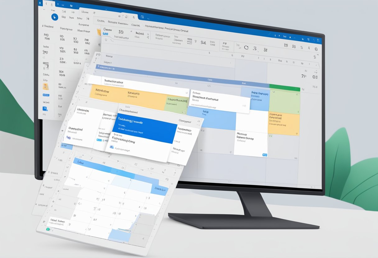 An Outlook calendar screen with a "Disable meeting forward" option highlighted