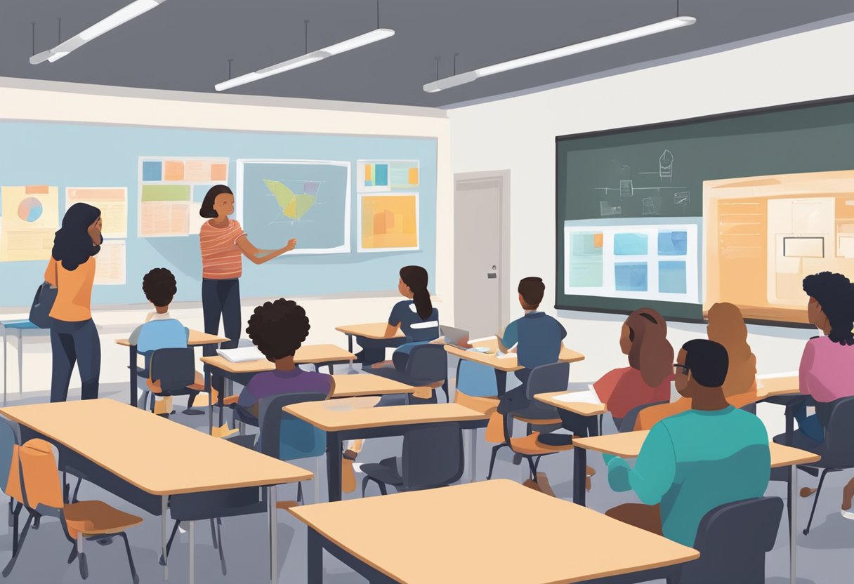 Lesson Planning for Active Learning: Effective Strategies to Engage Students active learning LearningMole A classroom with diverse seating arrangements, interactive technology, and visual aids. Students engaged in group discussions, hands-on activities, and peer-to-peer teaching