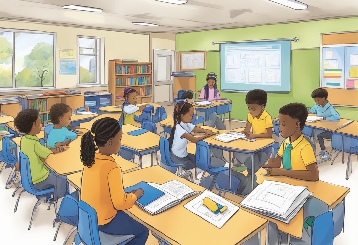 Students interact with visual, auditory, and kinesthetic materials in a dynamic classroom setting. Various learning styles are incorporated into lesson plans for cross-curricular integration