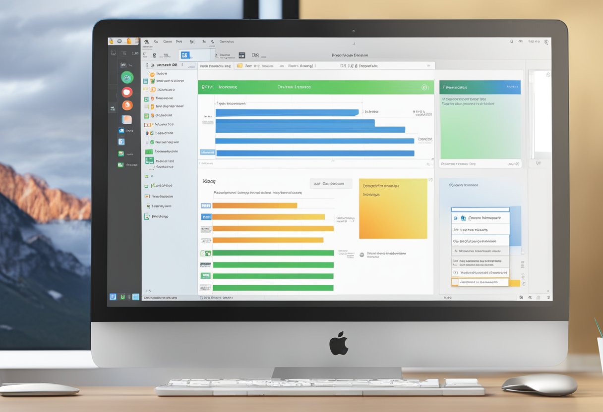 A computer screen displaying the transition process from the new Outlook for Mac to the legacy version, with clear instructions and a progress bar
