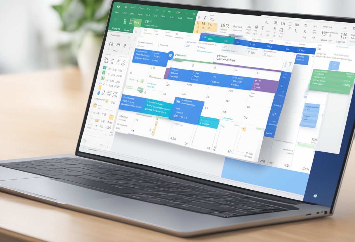 An open Outlook calendar with a highlighted event, a delete button, and a prompt to confirm deletion