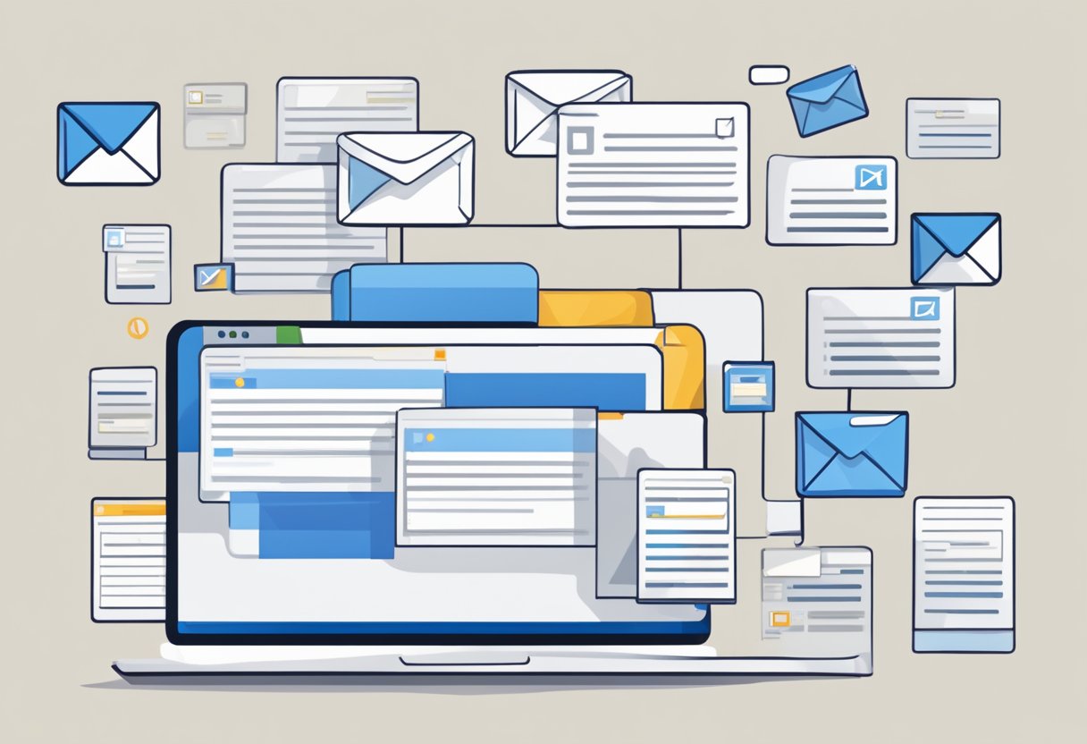 Emails are neatly organized in Outlook, with flagged emails displayed at the top. The interface is clean and user-friendly, making it easy to navigate and manage emails efficiently