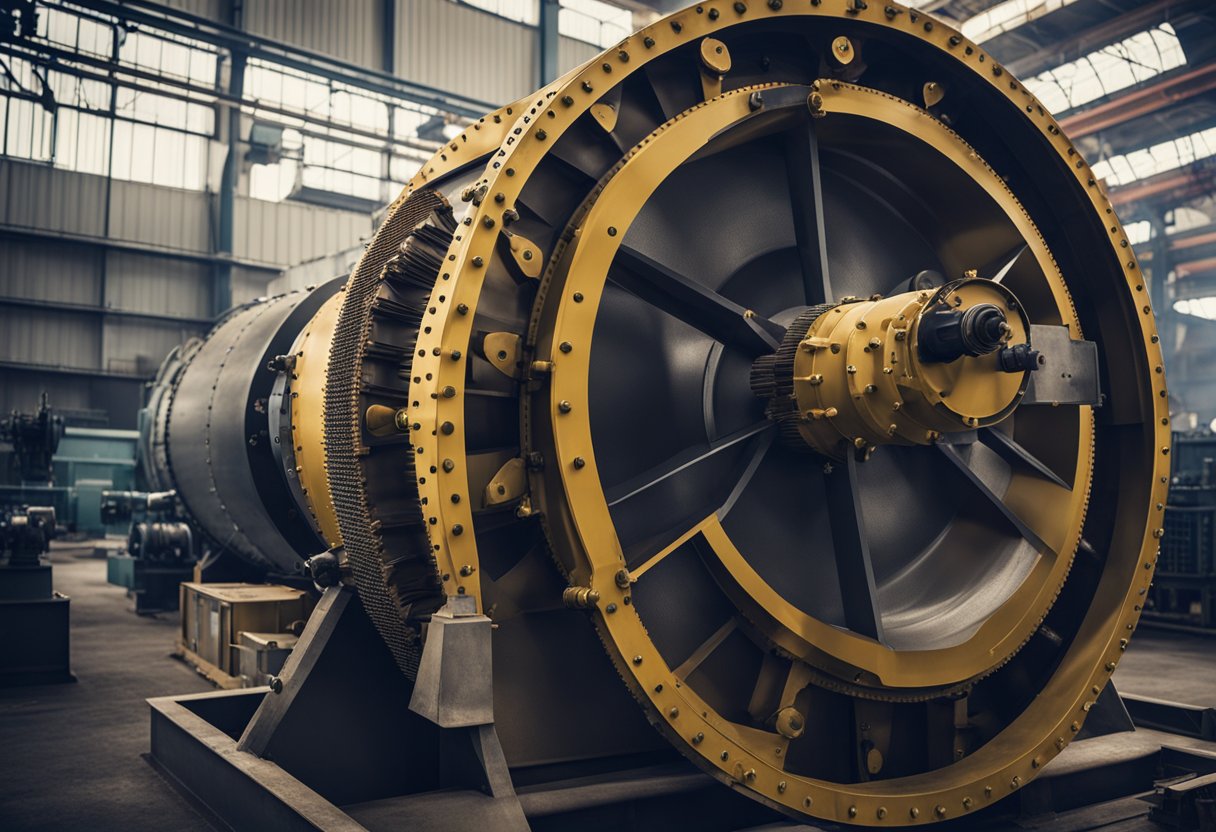 A mining ball mill with a protective lining plate