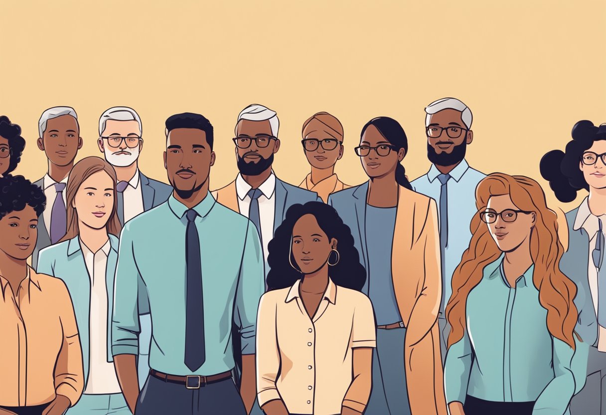 The Importance of Modelling Desired Behaviours: Key Strategies for Positive Influence Modelling LearningMole A group of diverse individuals observe and mimic a leader demonstrating positive behaviors in a professional setting