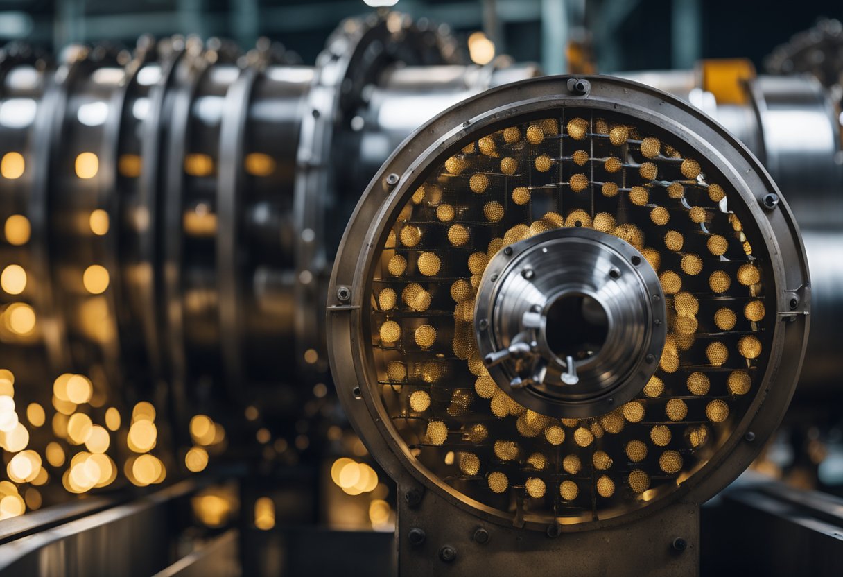 The wet lattice ball mill liner is dripping with water, creating a glistening and reflective surface