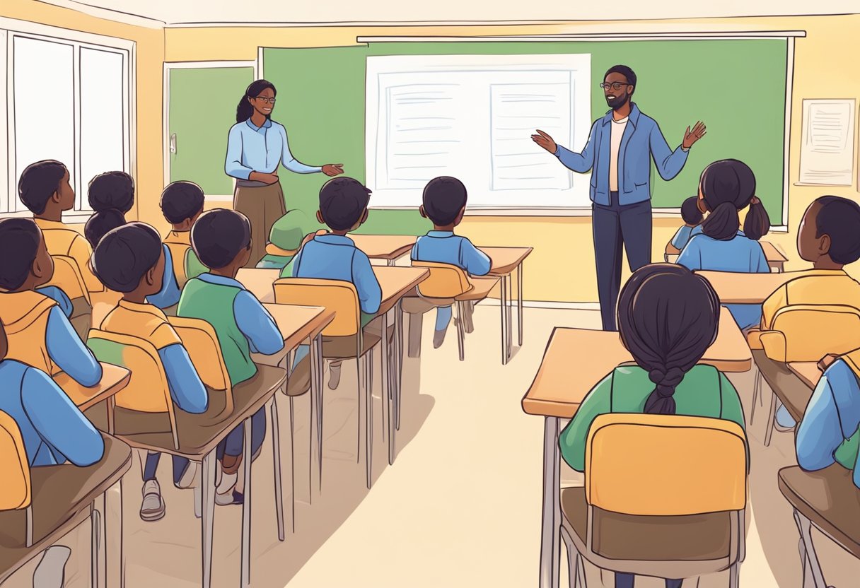 Classroom Management Strategies for Students with Oppositional Defiant Disorder: Effective Approaches for Teachers Oppositional Defiant Disorder, ODD LearningMole A teacher stands calmly in front of a group of students, using clear and firm instructions. Visual aids and a structured routine support positive behavior