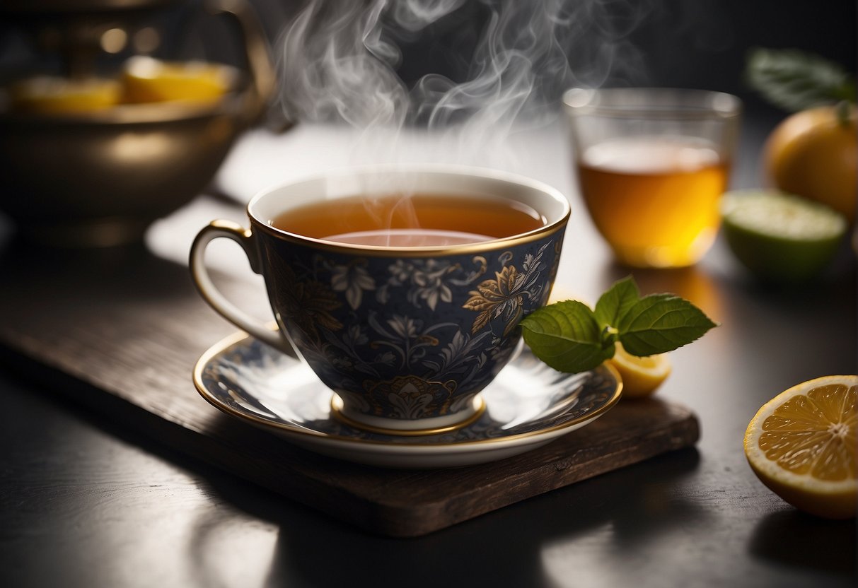 Earl grey tea tastes like a blend of black tea with citrusy bergamot flavor, creating a fragrant and slightly floral taste