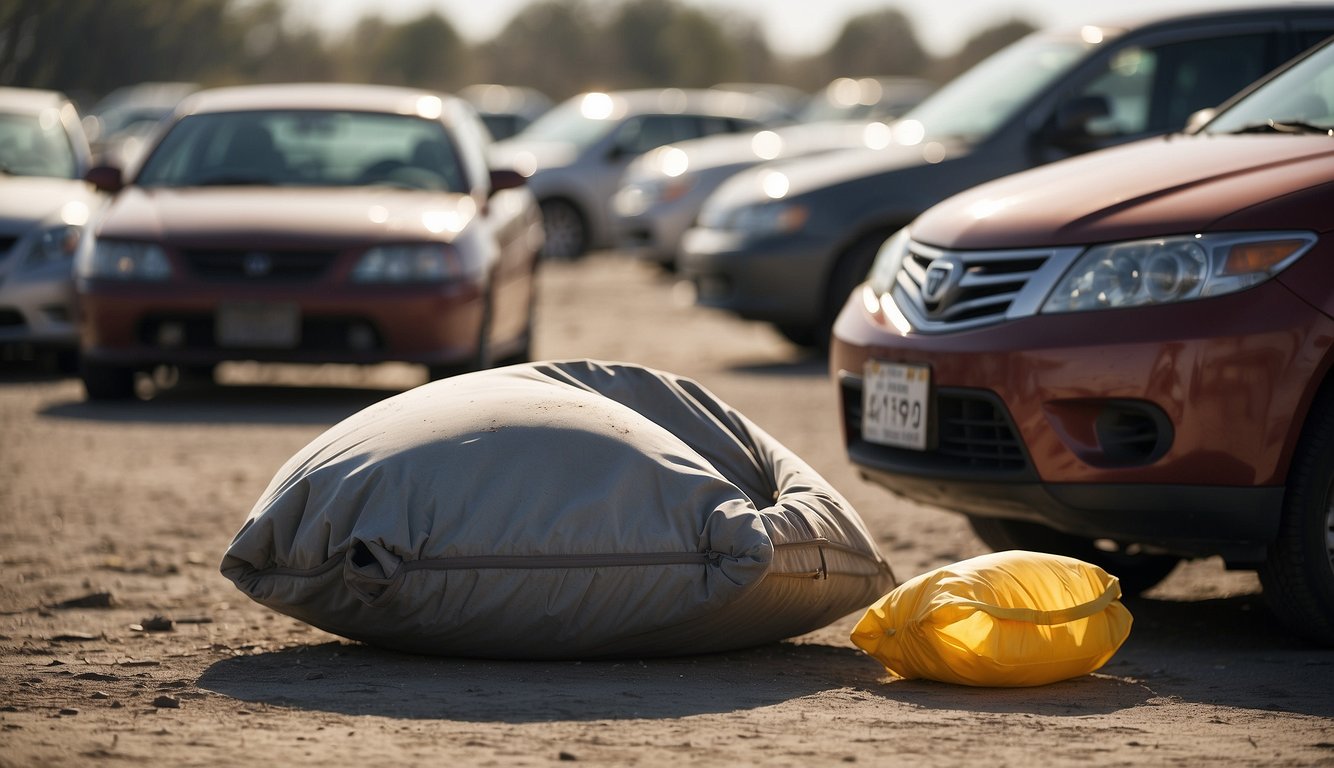 A car with a deployed Takata airbag