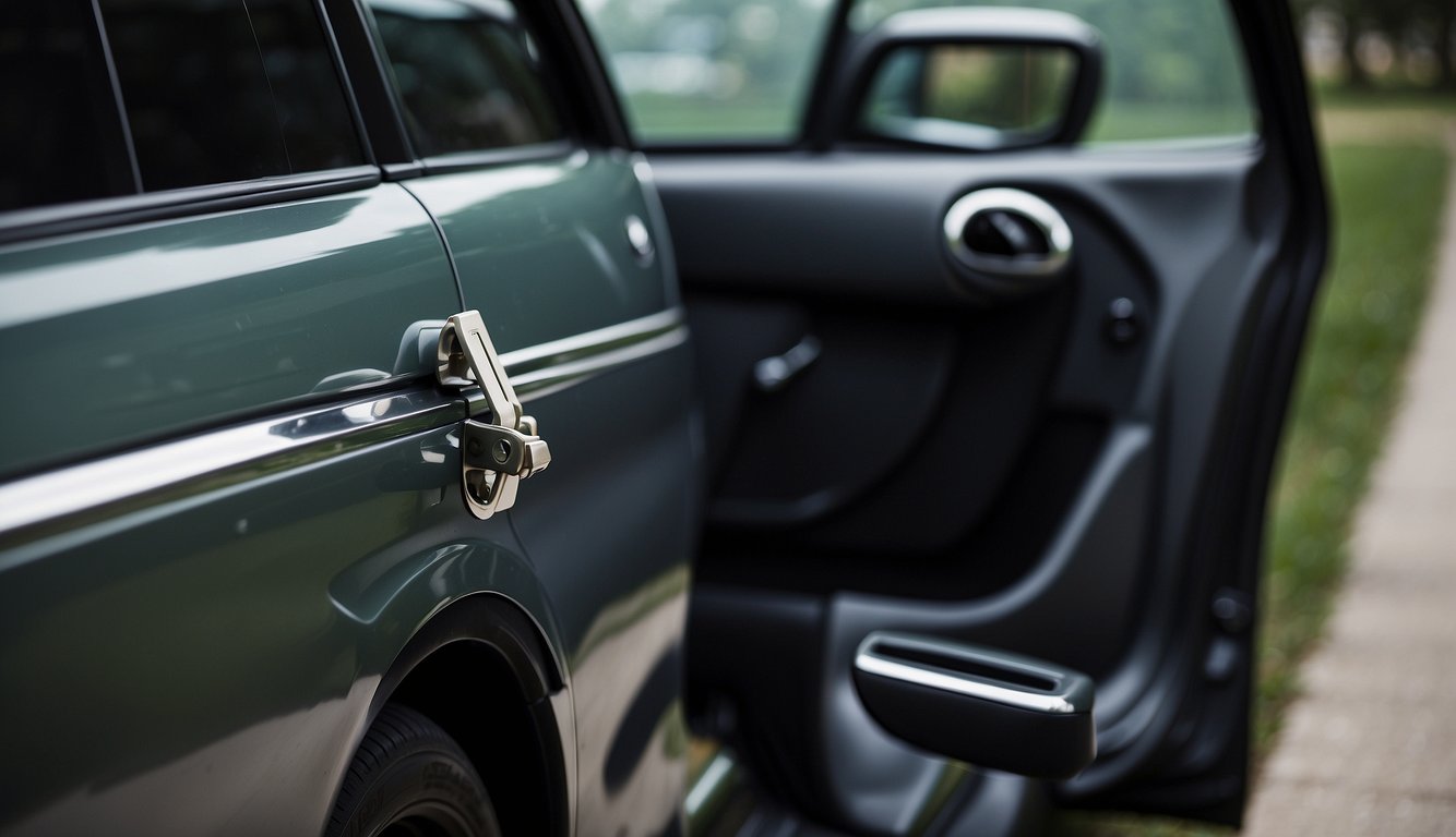 A car door latch fails,