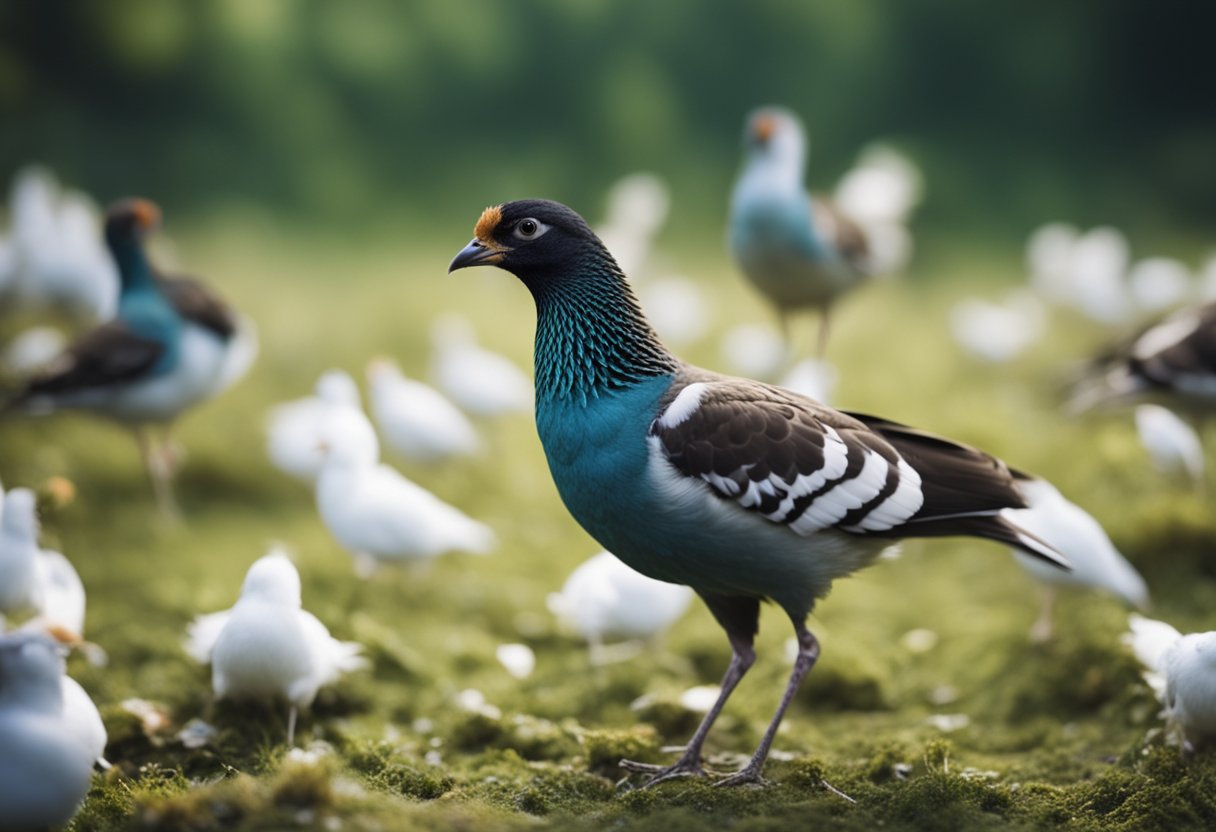 Birds carrying avian influenza virus, spreading it through their droppings and respiratory secretions