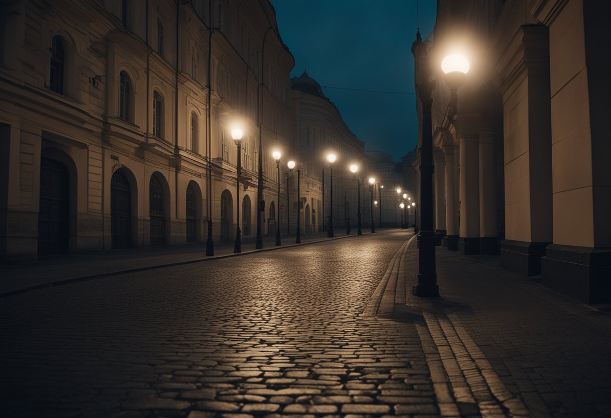 The moonlit streets of Moscow reveal a hidden world of supernatural creatures lurking in the shadows, as eerie figures emerge from the darkness