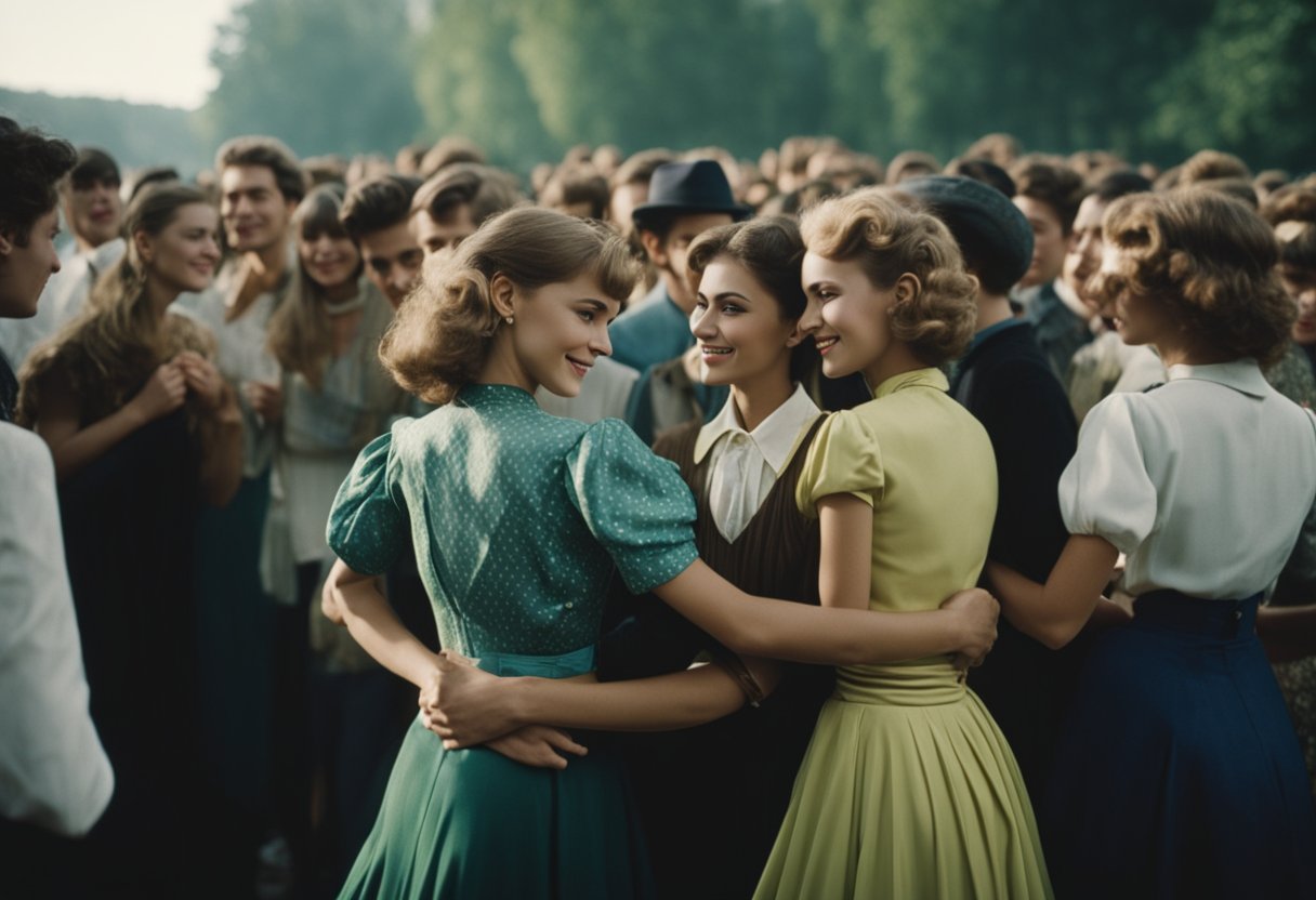 Soviet youth embrace Western music, fashion, and dance in secret gatherings, defying cultural norms