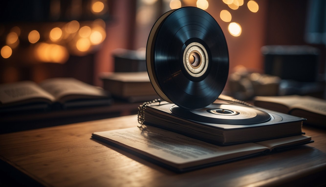 A timeline showing hymn books transitioning into modern praise CDs