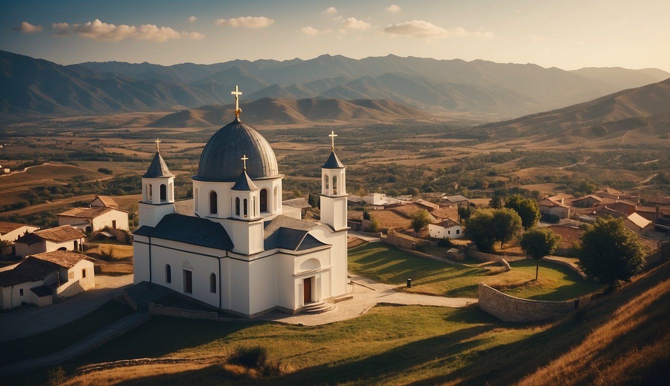 Christianity spreads across diverse landscapes, with churches and symbols appearing in non-Western cultures