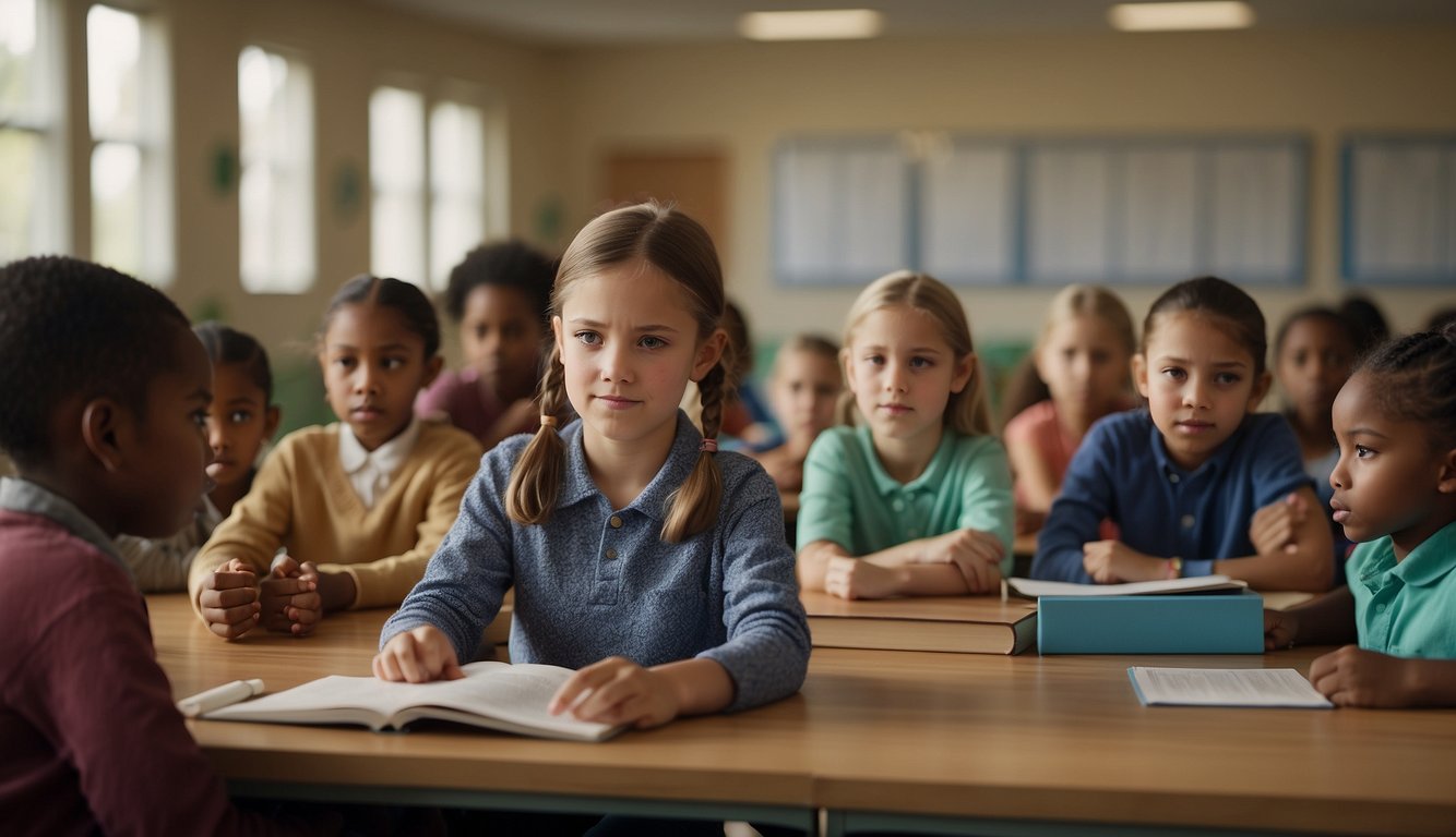 Children and youth sitting attentively as a teacher or leader reads and discusses stories from the Bible, using visual aids and interactive activities to engage them