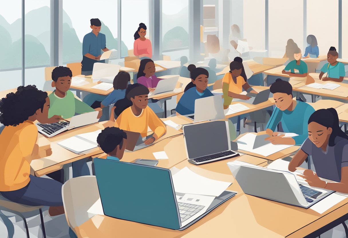 Using Game-Based Learning to Enhance Educational Outcomes: A Modern Approach to Teaching game-based,game-based learning LearningMole Students engage in collaborative problem-solving, using digital devices in a classroom setting. The teacher observes and guides the activity, as students work together to achieve learning outcomes