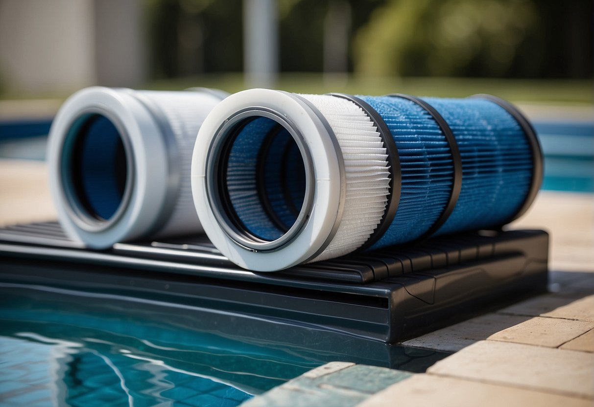 A pool filter being regularly cleaned and maintained to ensure long-term efficiency