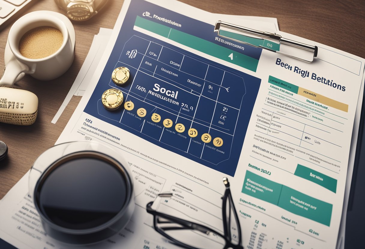 Illustration of online betting regulations and social impact, with legal documents and regulatory symbols