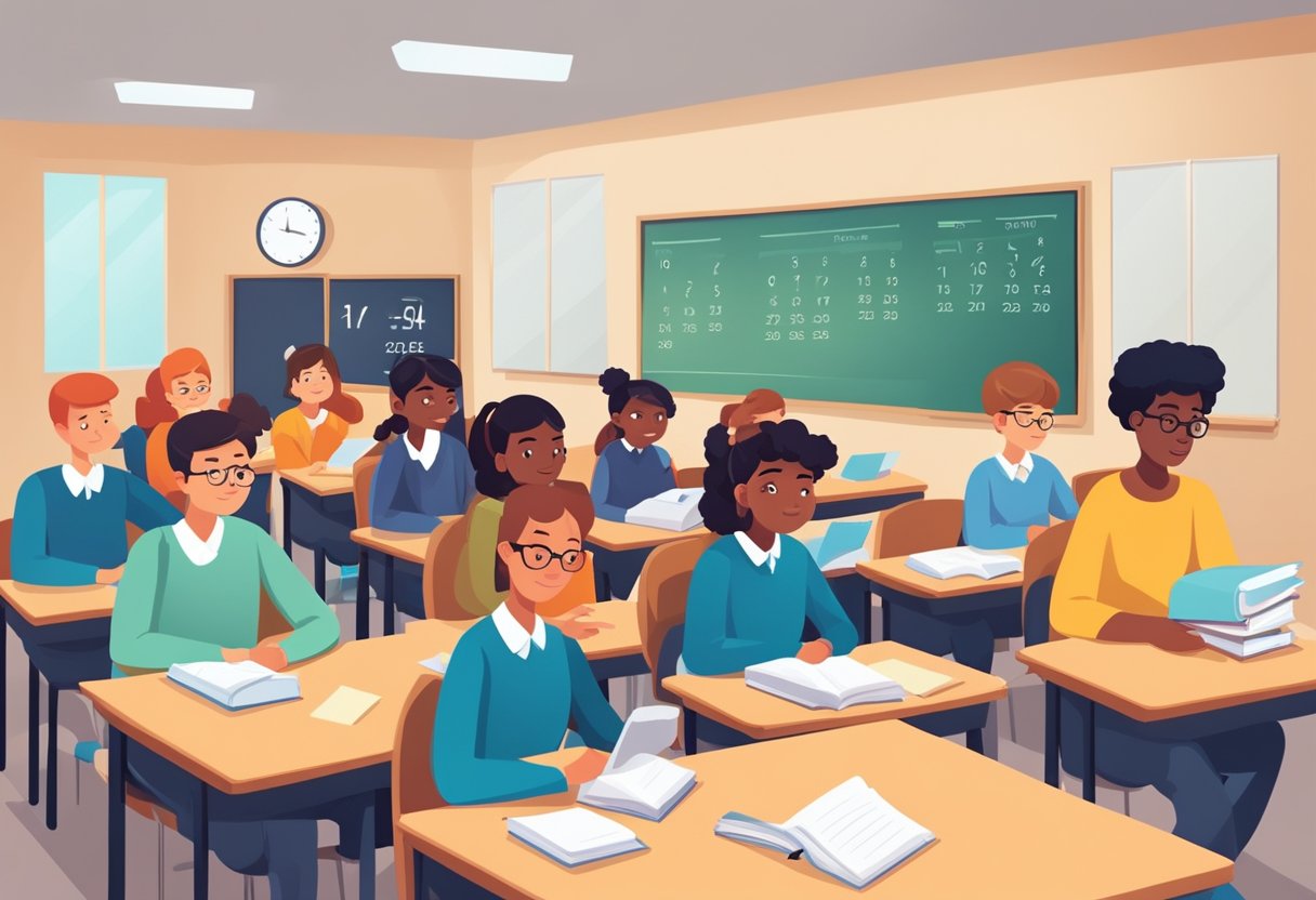 The Importance of Being Proactive: Enhancing Learning Through Consistent Educational Updates Proactive, Proactive learner LearningMole A classroom with outdated textbooks and technology. A teacher and students frustrated. A calendar with missed update deadlines