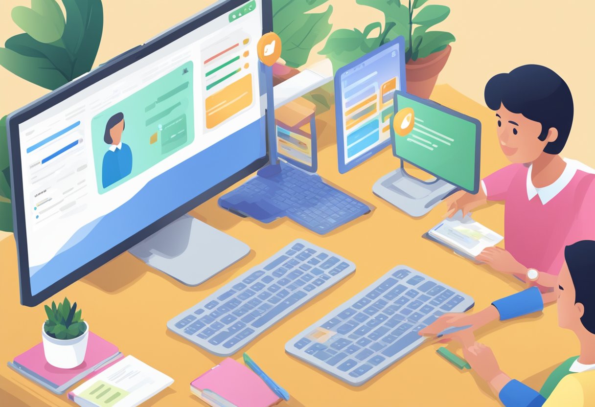 Using Technology to Enhance Parent-Teacher Communication: Strengthening Collaboration in Education parent-teacher communication, communication LearningMole A computer screen displaying a parent-teacher communication platform with accessible features and options for language translation