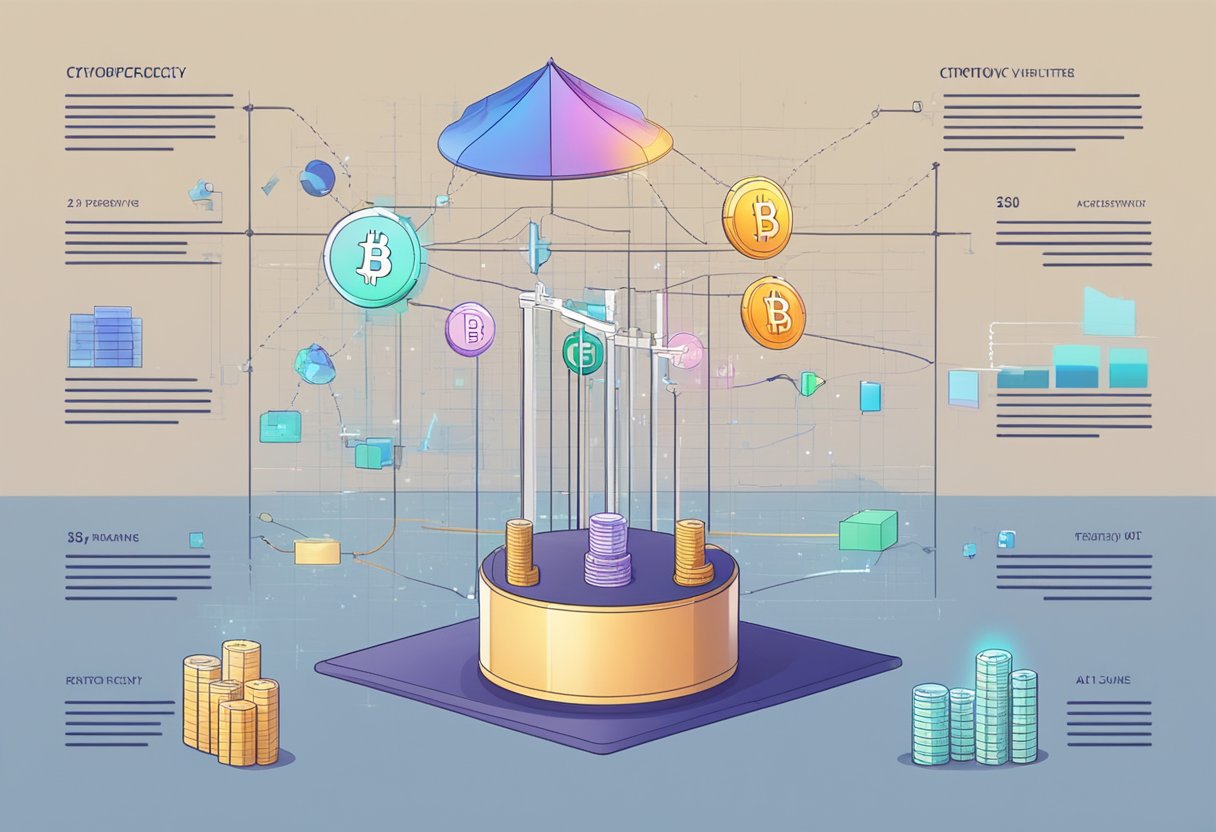 An AI algorithm analyzes cryptocurrency data, projecting future values