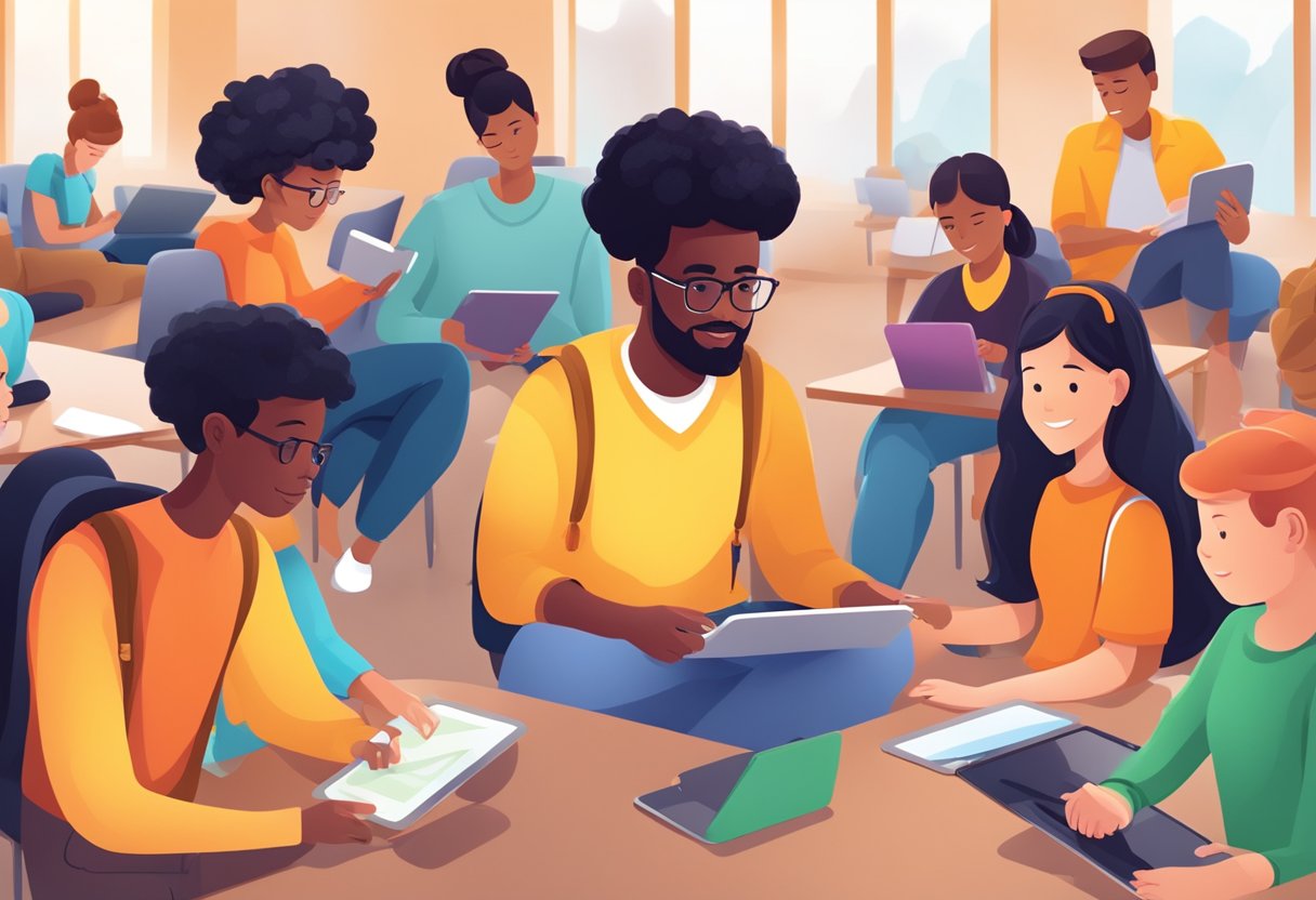 Assessing Educational App Quality: Key Considerations for Teachers and Parents Educational App LearningMole A diverse group of students engage with educational apps on tablets, while educators and parents observe and assess app quality