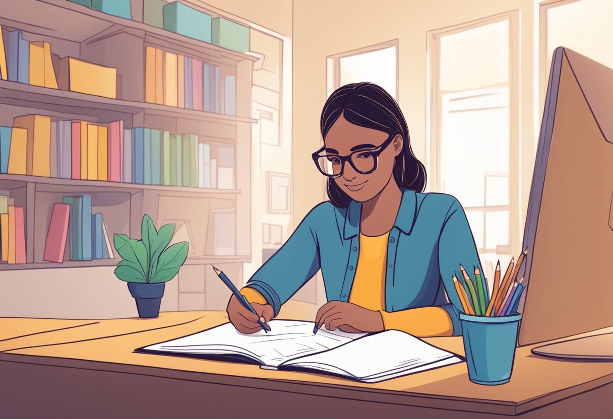 Using Educational Apps to Support Homework and Revision: Enhancing Study Habits Educational App LearningMole A teacher uses an educational app to support homework and revision, guiding students through interactive exercises and providing feedback