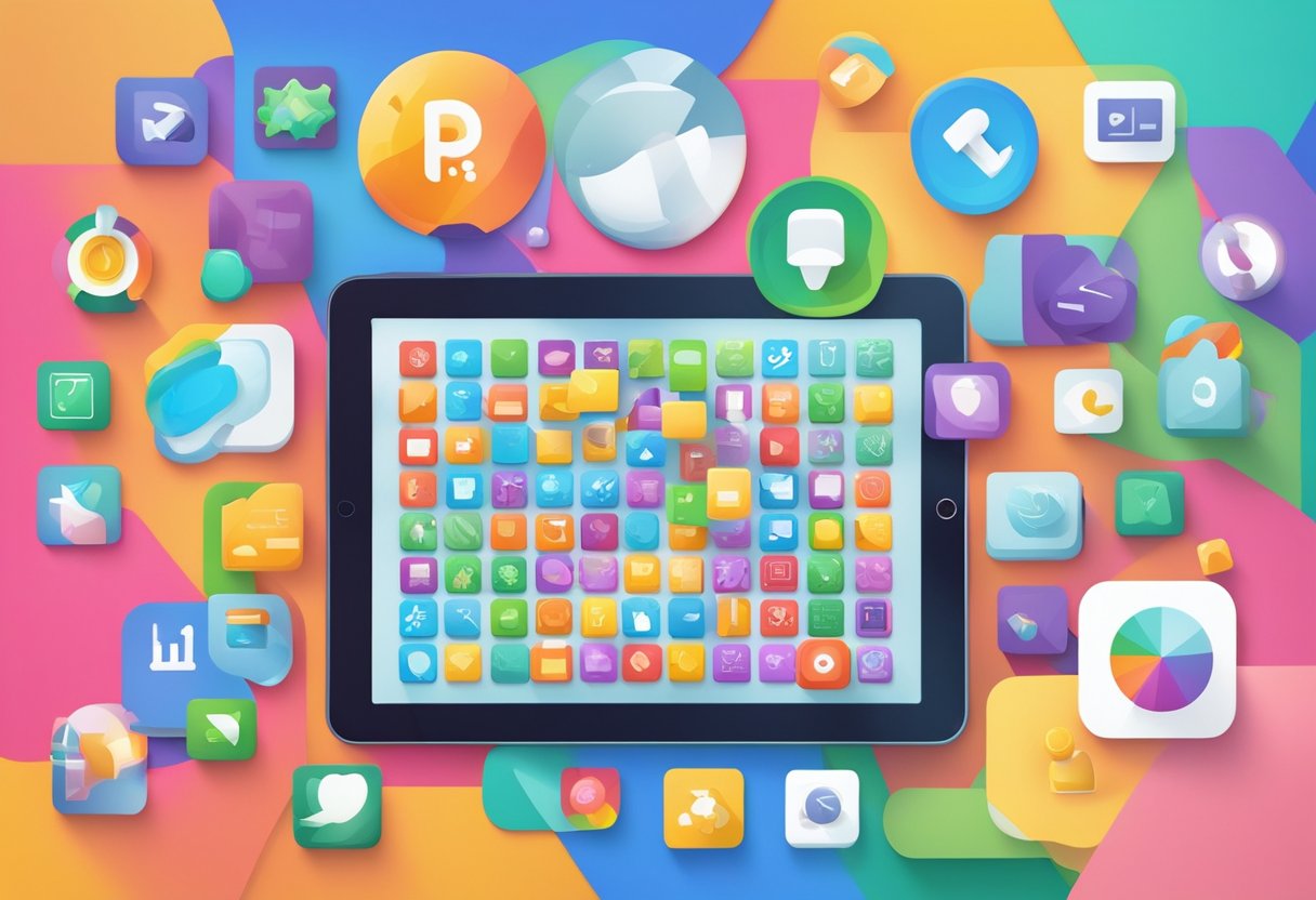 Enhancing Problem-Solving Skills with Interactive Apps: A Guide to Smarter Learning Problem-solving skill,Interactive app LearningMole Colorful app icons surround a tablet screen. A puzzle game challenges users, while interactive features promote learning and problem-solving skills